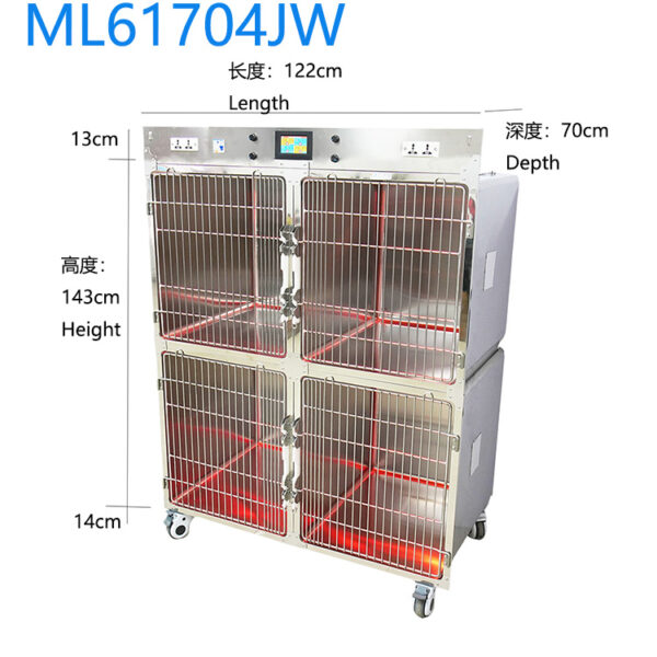 4门犬标猫笼加温 尺寸图